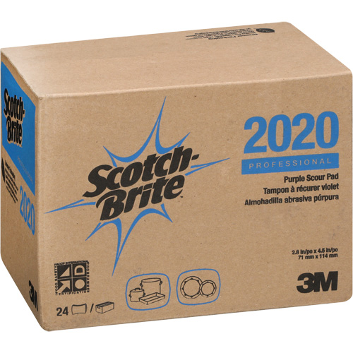 Scotch-Brite Purple Scour Pad, 4-1/2" L x 2-4/5" W Helyx Safety & Industrial Supplies