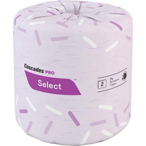 Papier hygi&eacute;nique Pro Select, 2 Pli, 500 Feuilles/Rouleu, Blanc Helyx Safety & Industrial Supplies