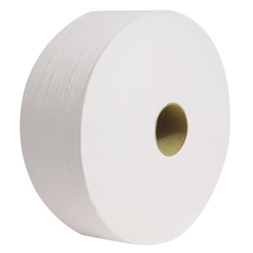 Pro Perform Toilet Paper, Jumbo Roll, 2 Ply, 1400' Length, White Helyx Safety & Industrial Supplies