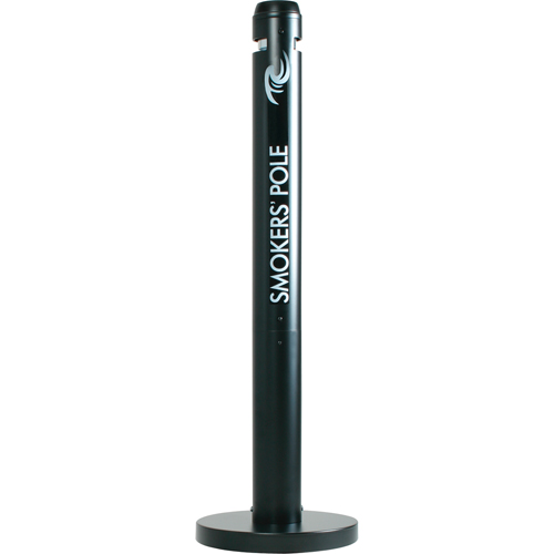Smokers' Pole Cigarette Receptacle, Free-Standing, Aluminum, 41" Height Helyx Safety & Industrial Supplies
