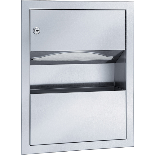 Combinaisons distributeurs d'essuie-mains & poubelle, Manuel, 14" la x 4" p x 28" h Helyx Safety & Industrial Supplies