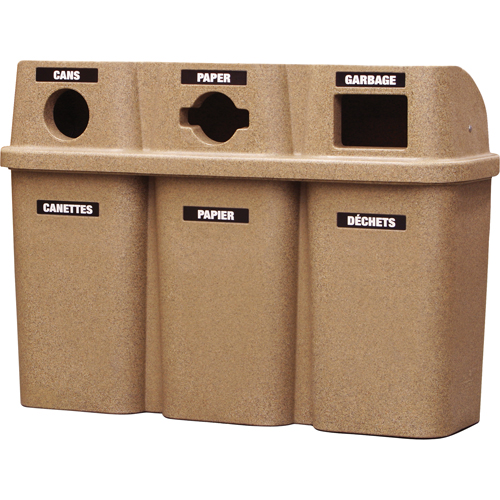 Recycling Containers Bullseye, Curbside, Plastic, 3 x 22 US Gal. Helyx Safety & Industrial Supplies