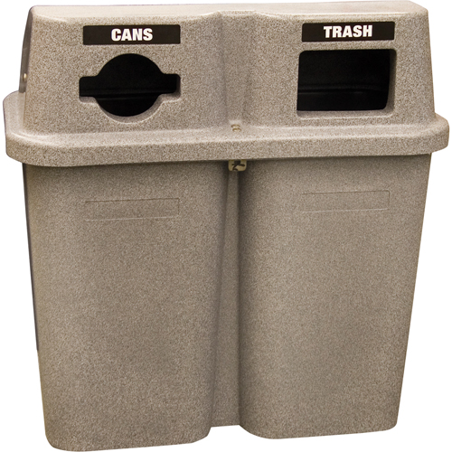 Recycling Containers Bullseye, Curbside, Plastic, 2 x 22 US gal. Helyx Safety & Industrial Supplies