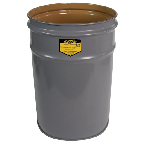 Cease-Fire&reg; Grey Smoking Receptacle Drum Helyx Safety & Industrial Supplies