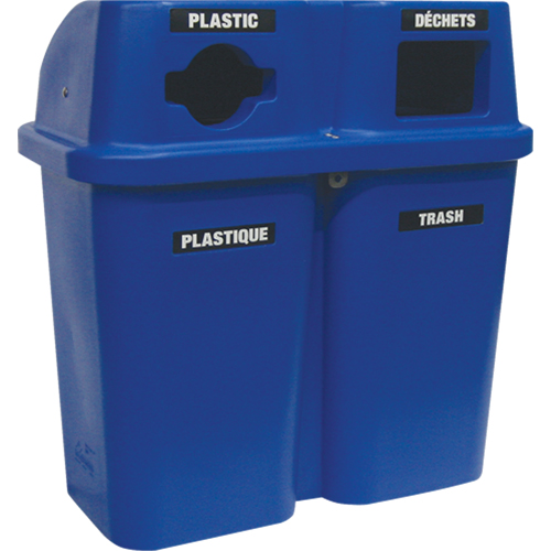 Recycling Containers Bullseye, Curbside, Plastic, 2 x 22 US gal. Helyx Safety & Industrial Supplies