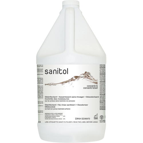 Sanitol Super Concentrated Sanitizer & Deodorizer, 4 L, Jug Helyx Safety & Industrial Supplies
