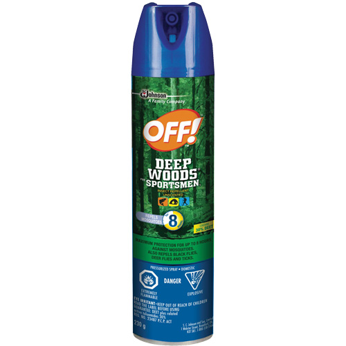 OFF! Deep Woods&reg; Sportsmen Insect Repellent, 30% DEET, Aerosol, 230 g Helyx Safety & Industrial Supplies