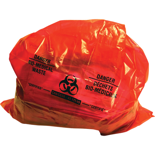 Sacs pour d&eacute;chets bio-m&eacute;dicaux Sure-Guard, Biorisque, 38" lo x 30" la, 2 mil Helyx Safety & Industrial Supplies