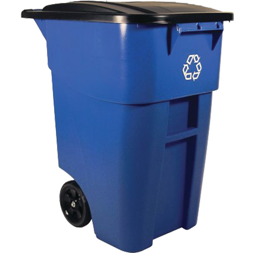 BRUTE&reg; Roll-Out Container, Deskside, Plastic, 50 US gal. Helyx Safety & Industrial Supplies