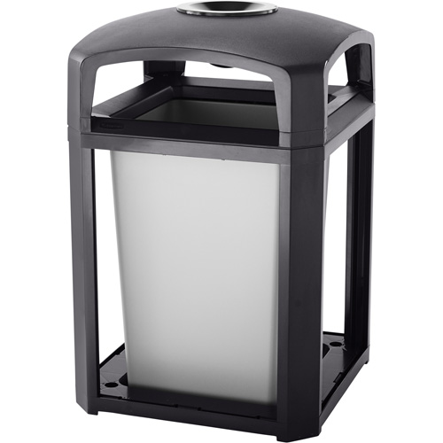 Landmark Series Waste Receptacle & Ash Tray, Plastic, 35 US gal. Capacity, 40" Height Helyx Safety & Industrial Supplies