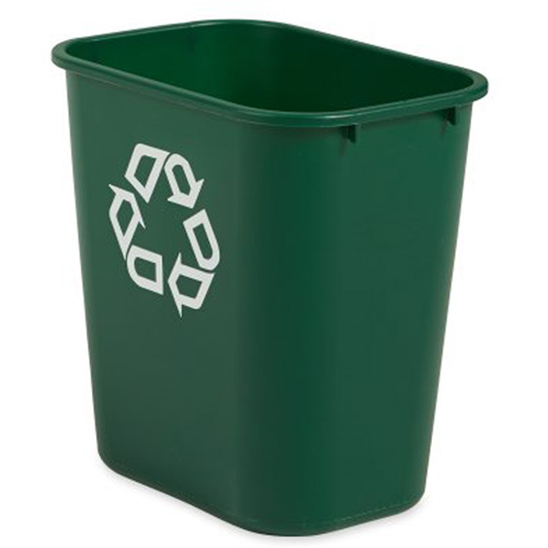Corbeille moyenne pour le recyclage, De bureau, Plastique, 28 pintes US Helyx Safety & Industrial Supplies