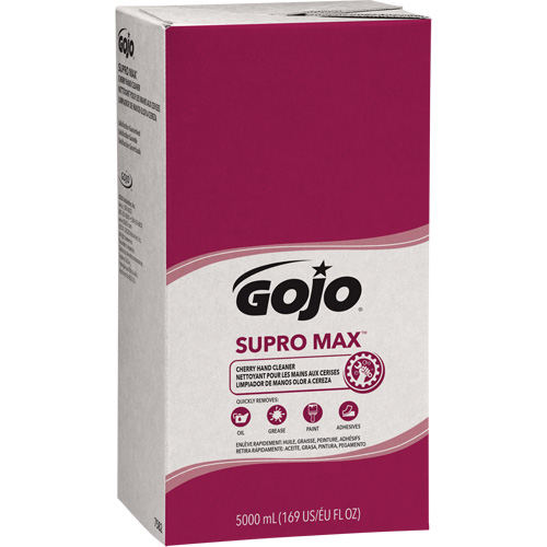 SUPRO MAX Hand Cleaner or GOJO&reg; PRO TDX Dispenser, Lotion, 5000 ml, Refill, Cherry Helyx Safety & Industrial Supplies