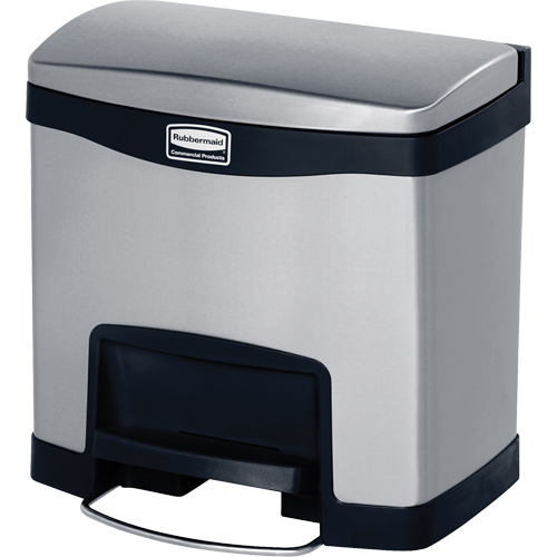 Slim Jim&reg; Waste Container, Stainless Steel, 4 US gal. Capacity Helyx Safety & Industrial Supplies
