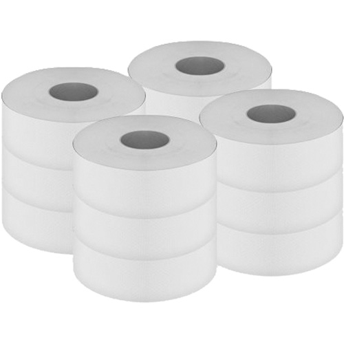 Pro Select Toilet Paper, Jumbo Roll, 2 Ply, 500' Length, White Helyx Safety & Industrial Supplies