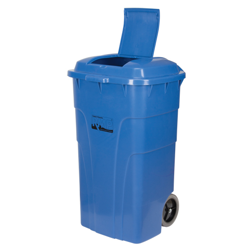 Roll Out Recycling Bin, Curbside, Polyethylene, 65 US gal. Helyx Safety & Industrial Supplies