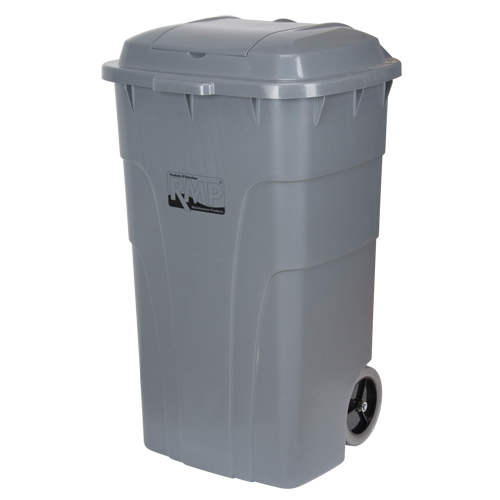 Bac d'ordures roulant, Poly&eacute;thyl&egrave;ne, 65 gal. US Helyx Safety & Industrial Supplies