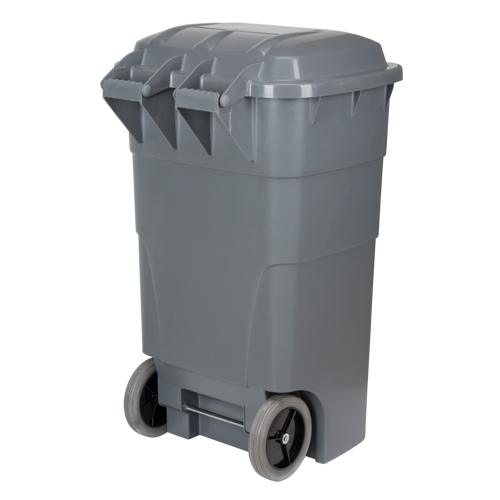Bac d'ordures roulant, Poly&eacute;thyl&egrave;ne, 65 gal. US Helyx Safety & Industrial Supplies