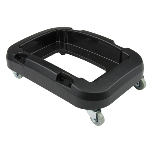 Recycling & Waste Receptacle Dolly, Polypropylene, Black, Fits: 17-1/4" x 12-1/2" Helyx Safety & Industrial Supplies