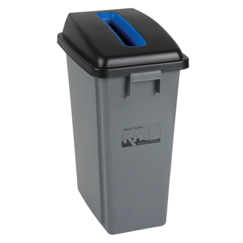Recycling & Garbage Bin with Classification Lid, Plastic, 16 US gal. Helyx Safety & Industrial Supplies