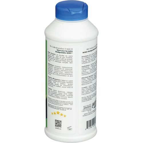 Nettoyant pour les mains biod&eacute;gradable, Poudre, 0,406 lb, Bouteille, Parfum&eacute; Helyx Safety & Industrial Supplies