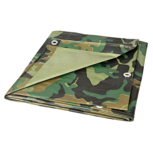 B&acirc;che, Robuste, Camouflage, 6' x 8' x 6 mils Helyx Safety & Industrial Supplies
