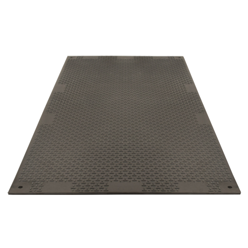 Medium-Duty Ground Protection, 4' x 8', Fiberglass/Polypropylene, Textured, Black Helyx Safety & Industrial Supplies