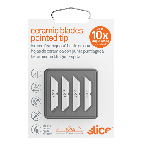 Slice Pointed-Tip Ceramic Box Cutter Blades, Single Style Helyx Safety & Industrial Supplies