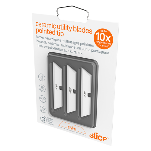 Slice Pointed-Tip Ceramic Utility Knife Blades, Single Style Helyx Safety & Industrial Supplies