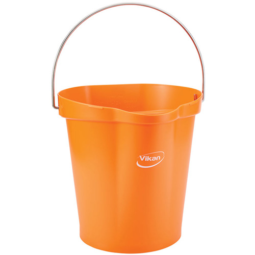 Food Hygiene Bucket, Tangerine, 3 US gal. Helyx Safety & Industrial Supplies