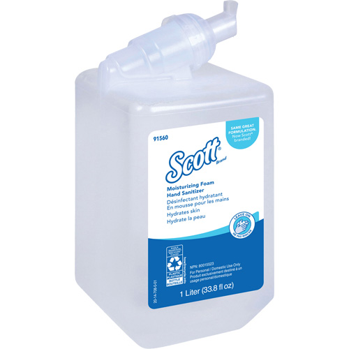 Scott&reg; Pro Moisturizing Foam Hand Sanitizer, 1000 ml, Cartridge Refill, 62% Alcohol Helyx Safety & Industrial Supplies