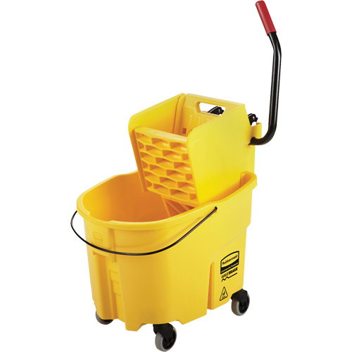 WaveBrake&reg; Mop Bucket & Wringer Combo Pack, Side Press, 8.75 US Gal.(35 Quart), Yellow Helyx Safety & Industrial Supplies