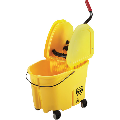 WaveBrake&reg; Mop Bucket & Wringer Combo Pack, Down Press, 8.75 US Gal.(35 Quart), Yellow Helyx Safety & Industrial Supplies