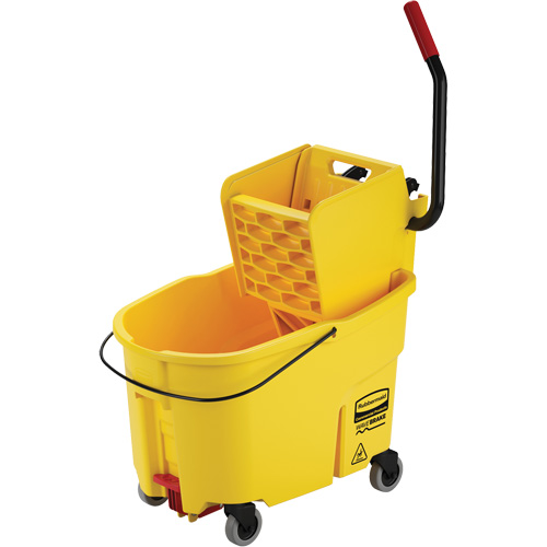 WaveBrake&reg; Mop Bucket & Wringer Combo Pack, Side Press, 11 US Gal. (44 Quart), Yellow Helyx Safety & Industrial Supplies