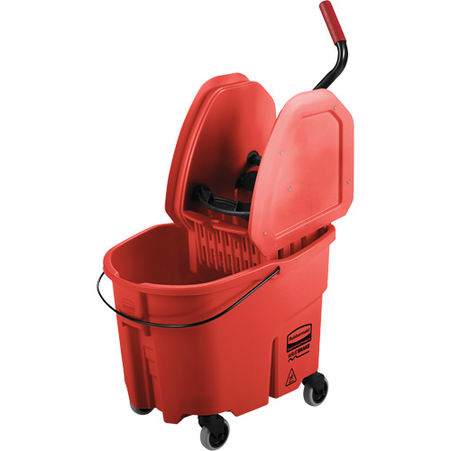 WaveBrake&reg; Mop Bucket & Wringer Combo Pack, Down Press, 8.75 US Gal.(35 Quart), Red Helyx Safety & Industrial Supplies