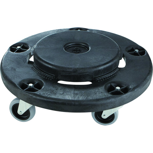 Brute&reg; Quiet Dolly, Polyethylene, Black, Fits: 26-1/2" Dia. Helyx Safety & Industrial Supplies