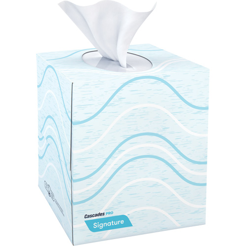 Pro Signature Facial Tissue, 2 Ply, 8" L x 8" W, 90 Sheets/Box Helyx Safety & Industrial Supplies