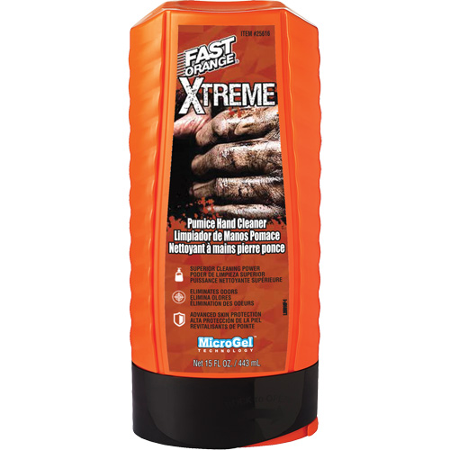 Nettoyant professionnel pour les mains Xtreme, Pierre ponce, 443 ml, Bouteille, Orange Helyx Safety & Industrial Supplies