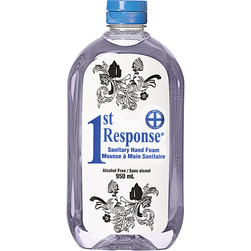 1st Response&reg; Sanitary Hand Foam, Liquid, 950 ml, Bottle, Unscented Helyx Safety & Industrial Supplies
