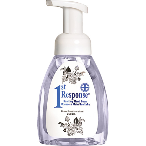 1st Response&reg; Sanitary Hand Foam, Liquid, 250 ml, Pump Bottle, Unscented Helyx Safety & Industrial Supplies