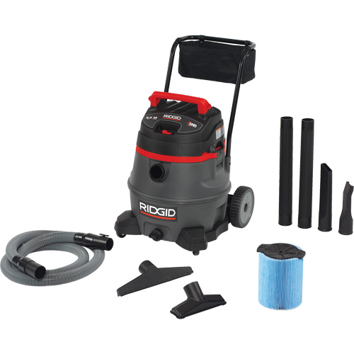 Aspirateur industriel avec chariot NXT, Secs-humides, 6 CV, 14 gal. US (53 litres) Helyx Safety & Industrial Supplies