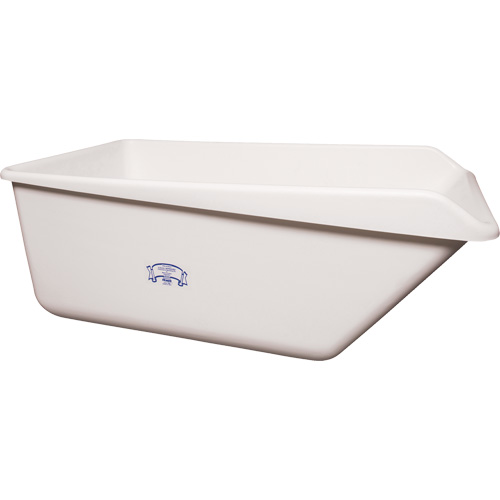 Angled Dump Tub, Plastic, White Helyx Safety & Industrial Supplies