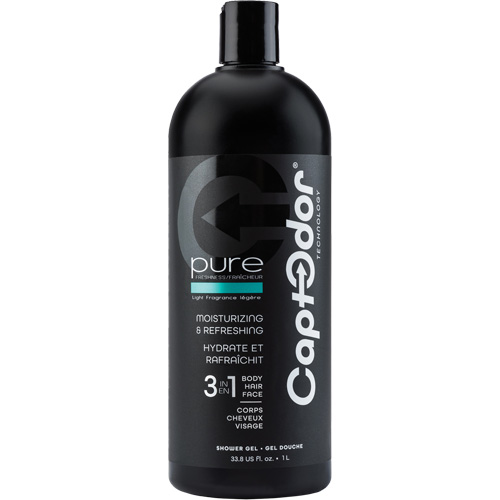 Gel douche 3 en 1, 1000 ml, Pure fraîcheur, Bouteille Helyx Safety & Industrial Supplies
