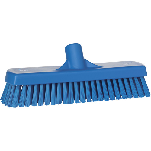 Brosse &agrave; r&eacute;curer pour planchers et murs, Crins Ferme, 12", Polyester, Bleu Helyx Safety & Industrial Supplies