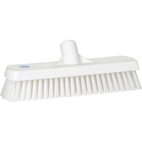 Brosse &agrave; r&eacute;curer pour planchers et murs, Crins Ferme, 12", Polyester, Blanc Helyx Safety & Industrial Supplies