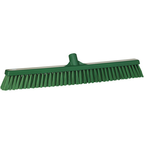Combo Bristle Push Broom, Coarse/Fine Bristles, 24", Polyester, Green Helyx Safety & Industrial Supplies