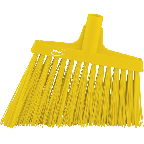 Angle Broom Head, X-Coarse Bristles, 12", Polyester, Yellow Helyx Safety & Industrial Supplies