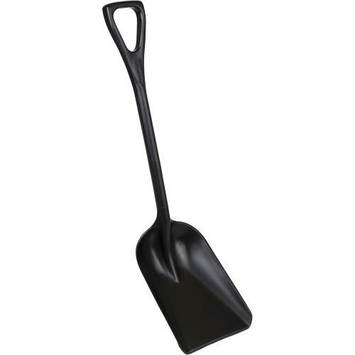 One-Piece Hygienic Shovel, 10" x 6" Blade, 37-1/2" Length, Plastic, Black Helyx Safety & Industrial Supplies