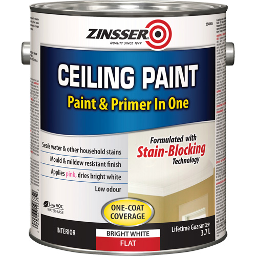 Peinture et appr&ecirc;t pour plafond en un seul produit, Blanc, Tr&egrave;s mat, 3,78 L, Gallon Helyx Safety & Industrial Supplies