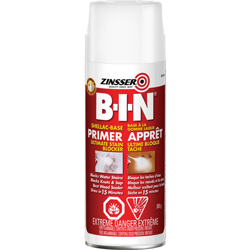 Appr&ecirc;t-scellant &agrave; base de gomme-laque B-I-N, 369 g, Canette a&eacute;rosol, Blanc Helyx Safety & Industrial Supplies