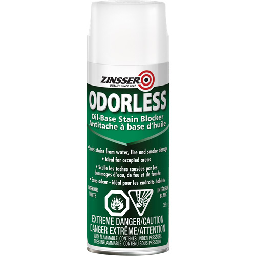 Odourless Oil-Base Stain Blocking Primer, White, Very Flat, Aerosol Can Helyx Safety & Industrial Supplies